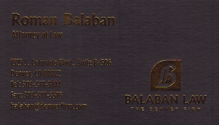 Roman Balaban Business Card