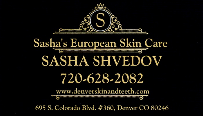 Sasha's European Skin Care Business Card
