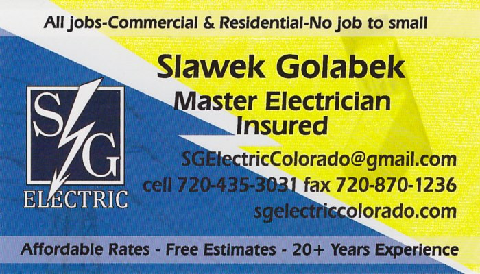 Slawek Golabek Business Card