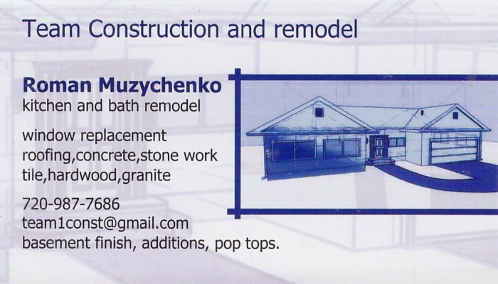 Team Construction Business Card