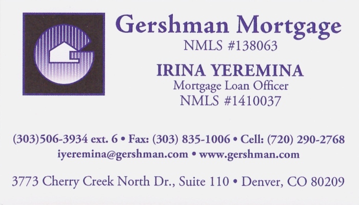 Irina Yeremina Business Card