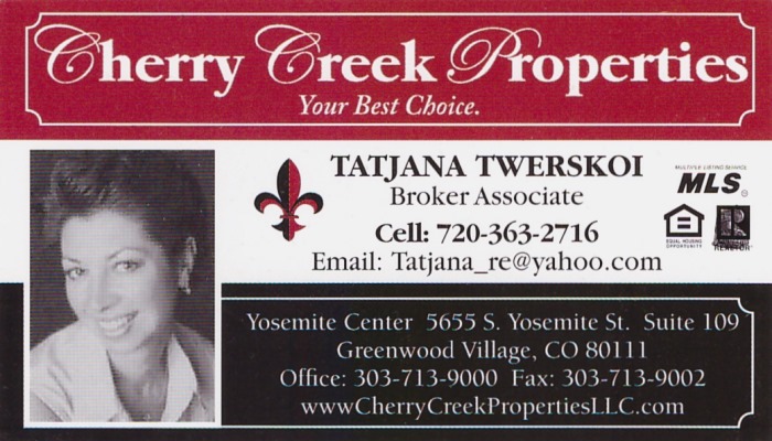 Tatjana Twerskoi Business Card