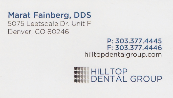 Marat Fainberg Business Card