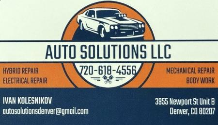 AUTO SOLUTIONS LLC Business Card