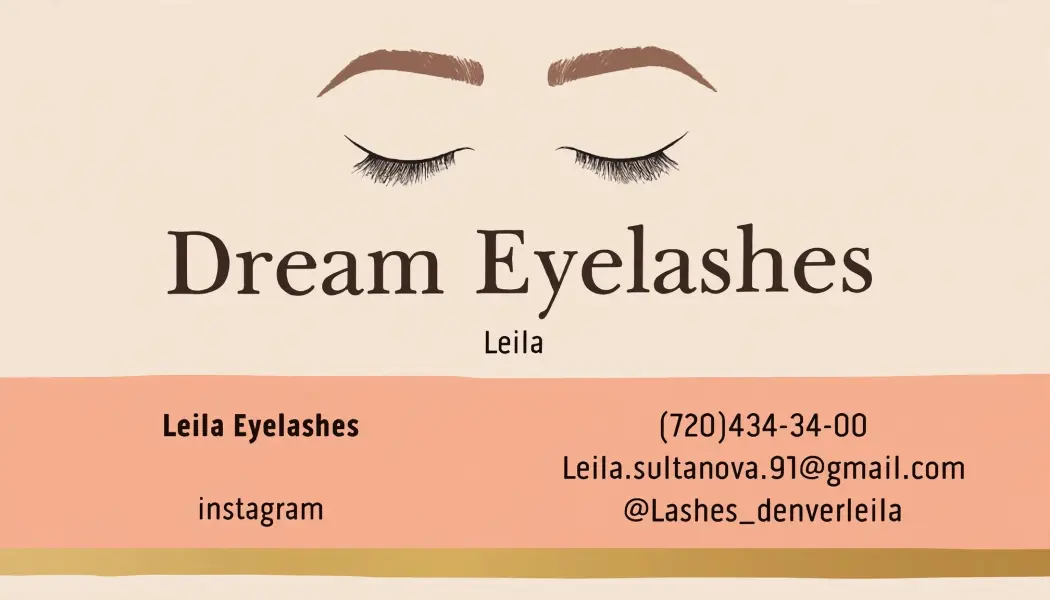 Dream Eyelashes Business Card