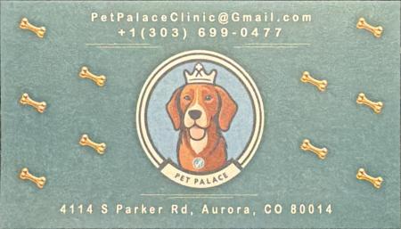 Pet Palace Vet Clinic Business Card